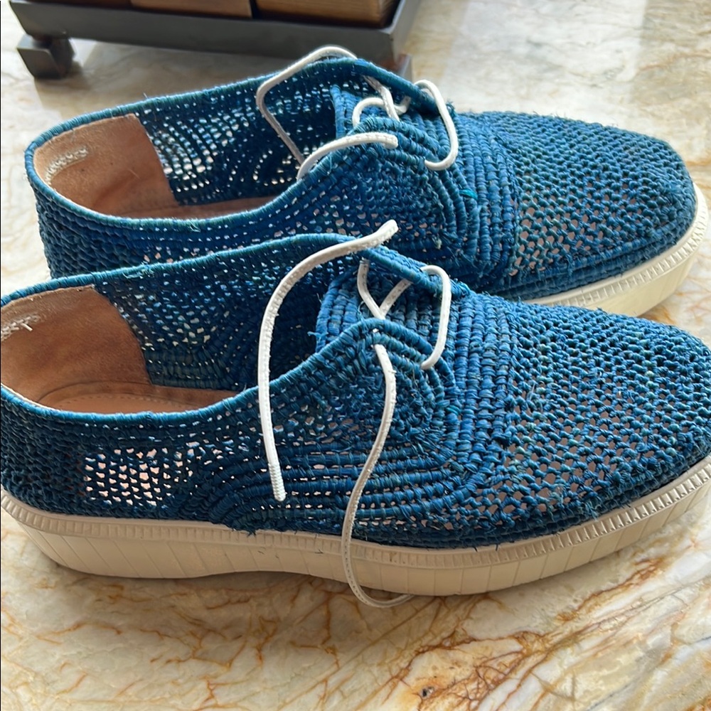 Robert Clergerie Blue Woven Sneakers for Casual Comfort - Picture 3 of 6